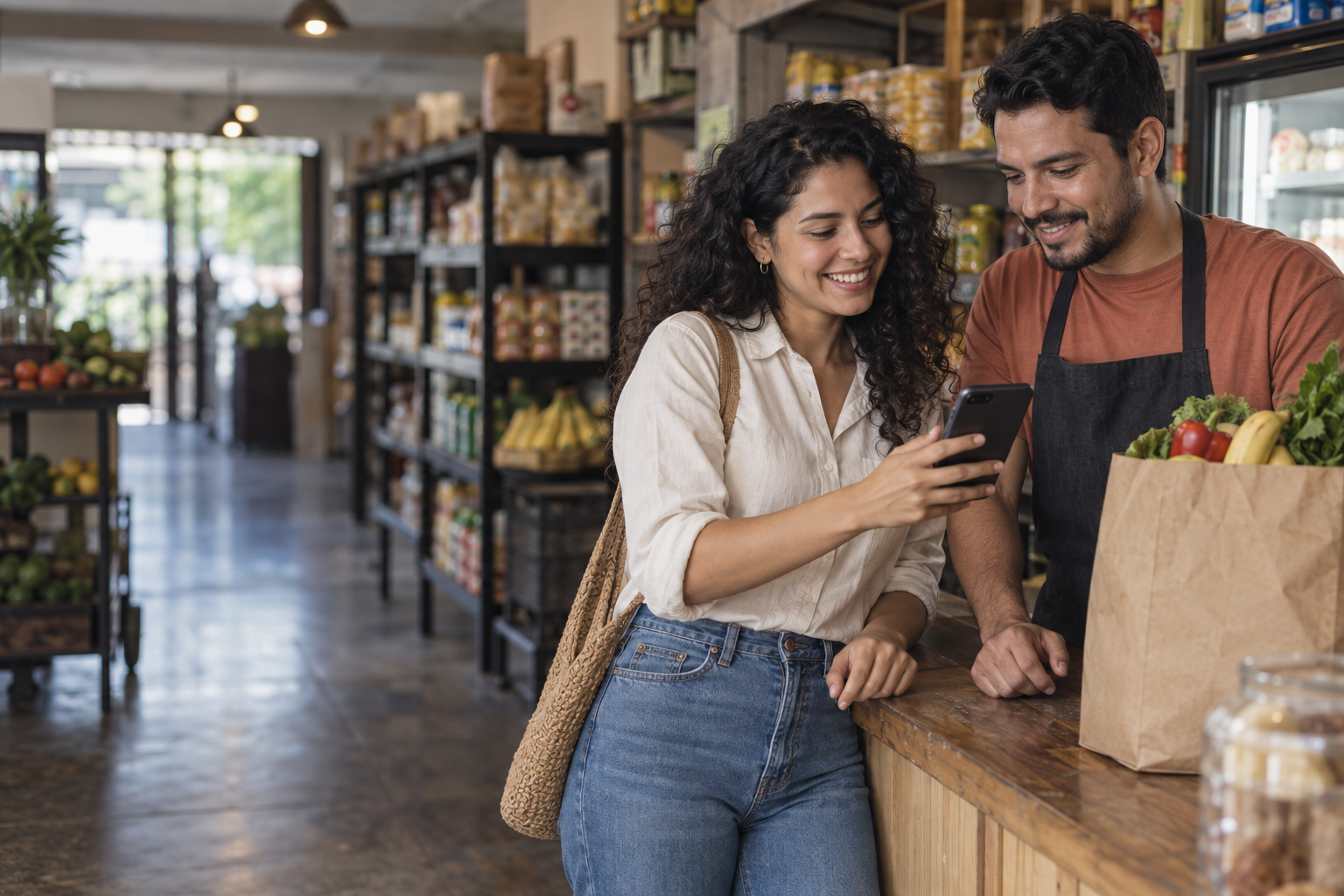 Imagen ilustrativa de atención a un cliente en un comercio